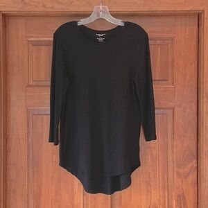 Joan Vass Flowing Black Tunic Top S
